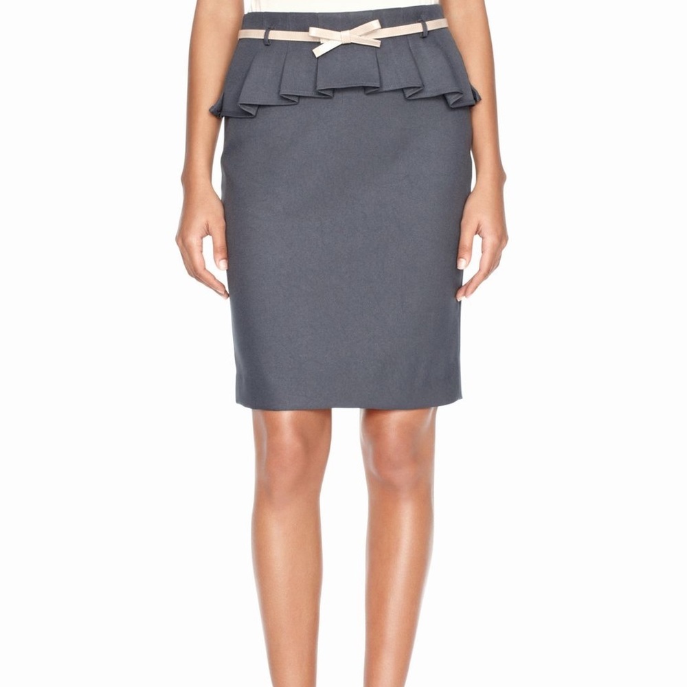 EUC The Limited Belted Peplum Pencil Skirt